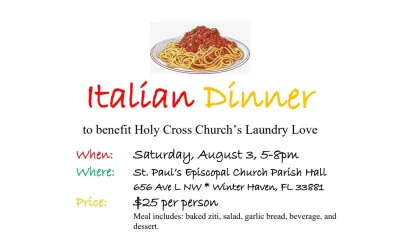 Italian Dinner – Benefiting Laundry Love