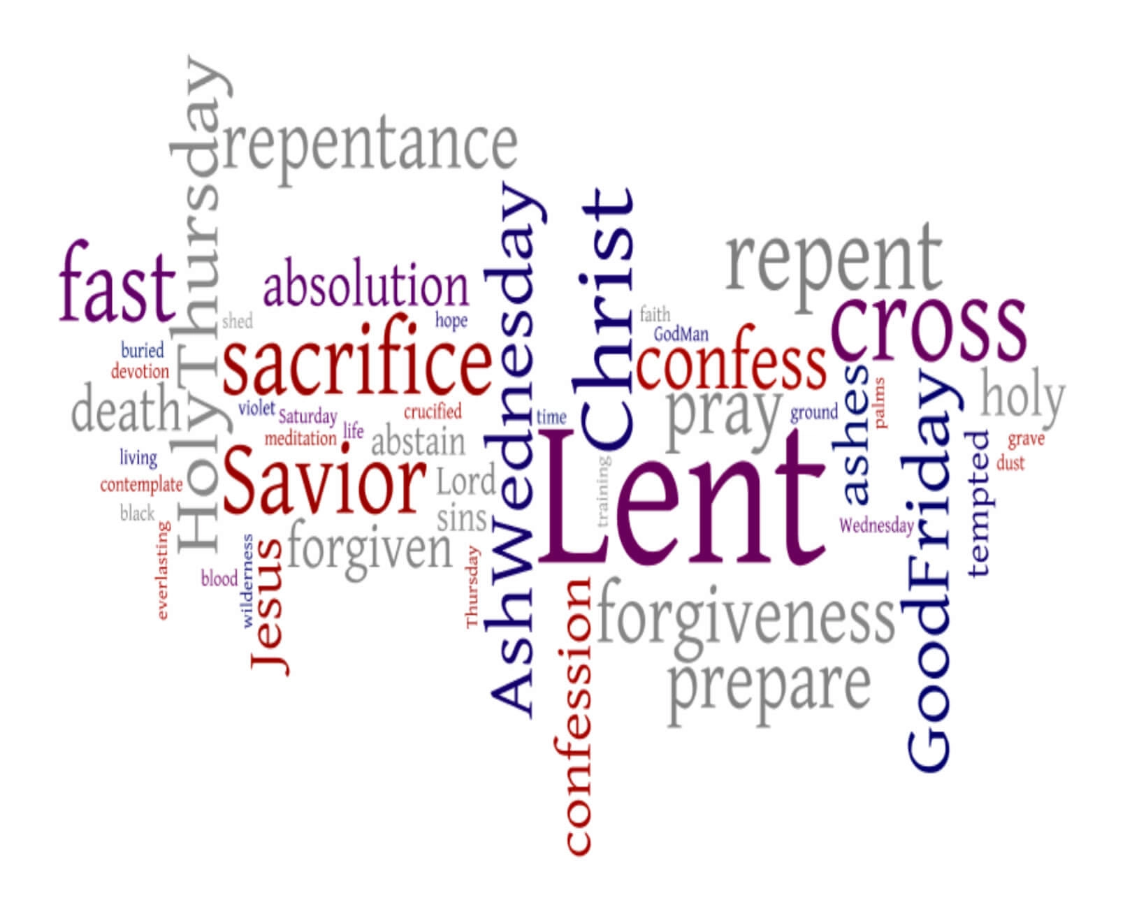 Lent Word Cloud